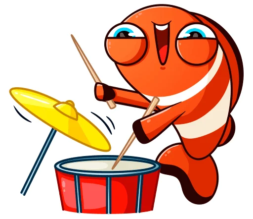 🥁 Стикер «Бобби Баббл без надписей» для Telegram