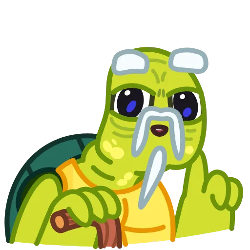 ☝️ Стикер «Bob Turtle» для Telegram