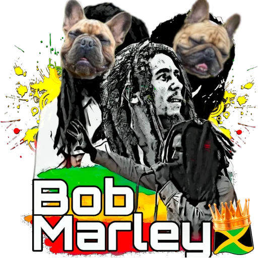 🥳 Стикер «Bob Marley??The Frenchies» для Telegram