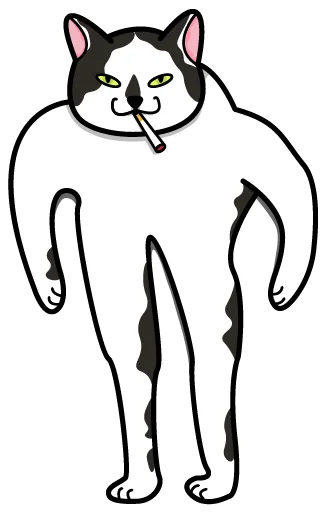 💪 Стикер «Bo-Bo Cat» для Telegram