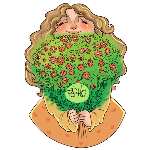 🌸 Стикер «Boho» для Telegram