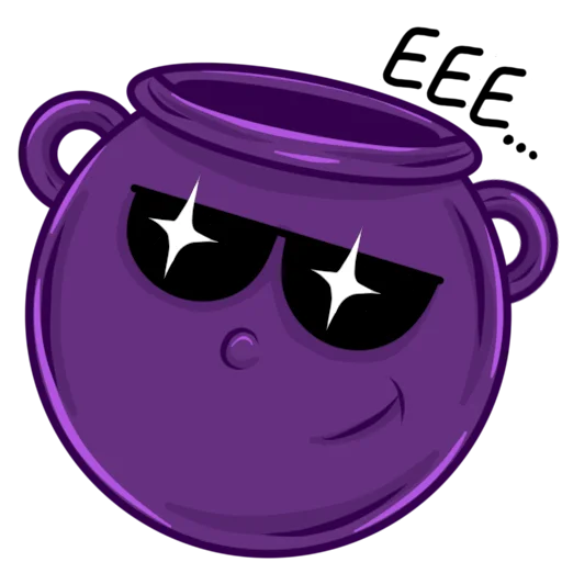 😎 Стикер «Котелок для Розы» для Telegram