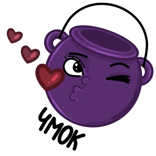 😘 Стикер «Котелок для Розы» для Telegram