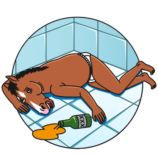 😵 Стикер «BoJack Horseman» для Telegram