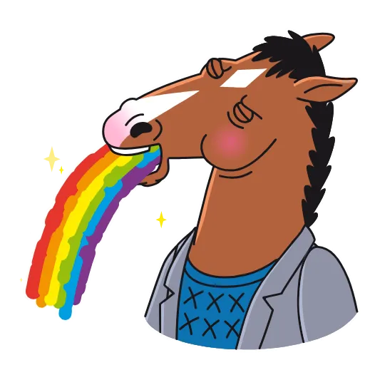 🌈 Стикер «BoJack Horseman» для Telegram