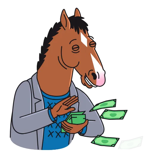 🤑 Стикер «BoJack Horseman» для Telegram