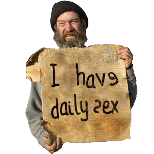😑 Стикер «Homeless» для Telegram