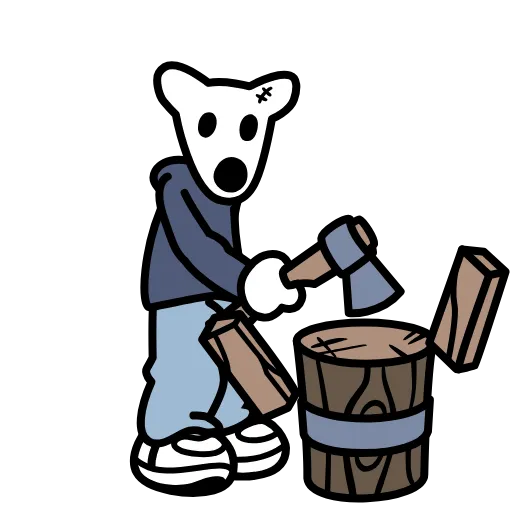 🪵 Стикер «Bones» для Telegram