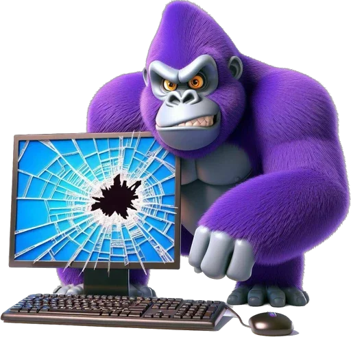 😡 Стикер «BonziKill exe компьютерный вирус» для Telegram