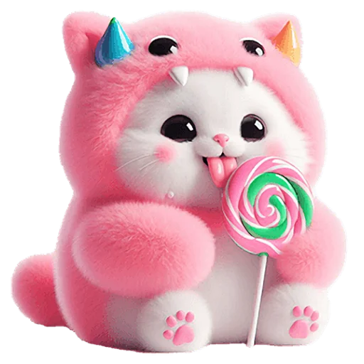 🍭 Стикер «Пушистые монстры» для Telegram