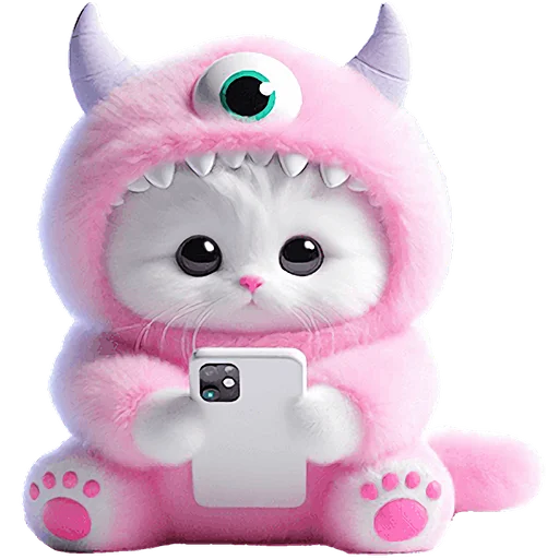 🤳 Стикер «Пушистые монстры» для Telegram