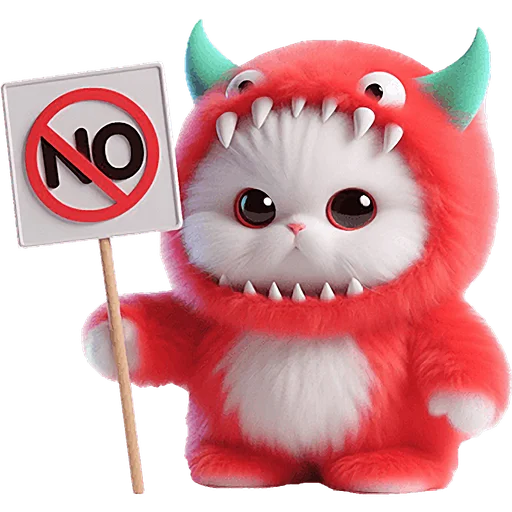 ❌ Стикер «Пушистые монстры» для Telegram