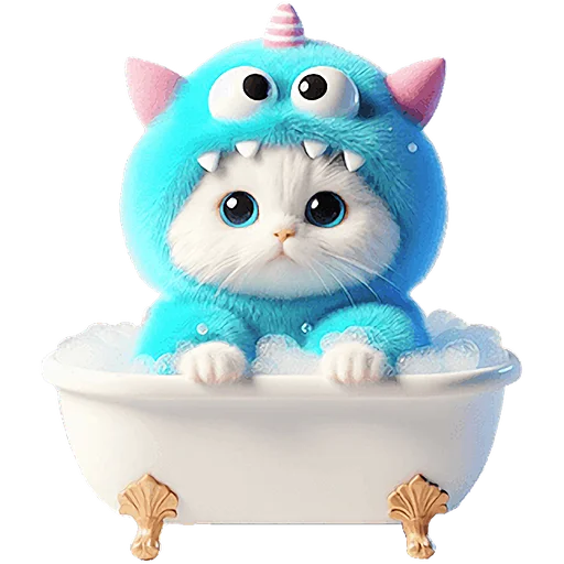 🛁 Стикер «Пушистые монстры» для Telegram