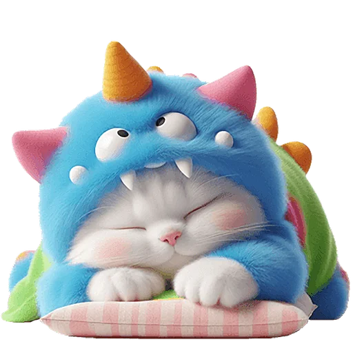 😴 Стикер «Пушистые монстры» для Telegram