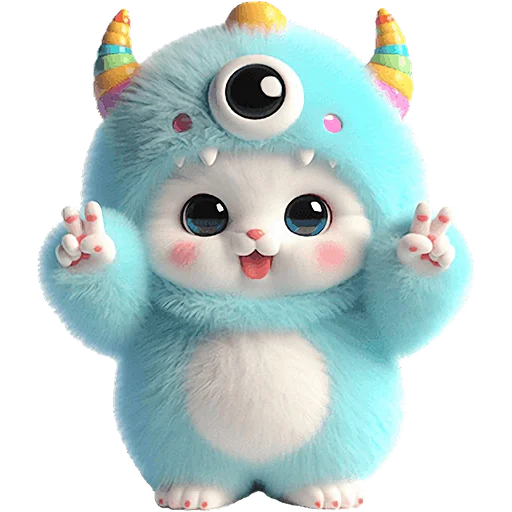 ✌️ Стикер «Пушистые монстры» для Telegram