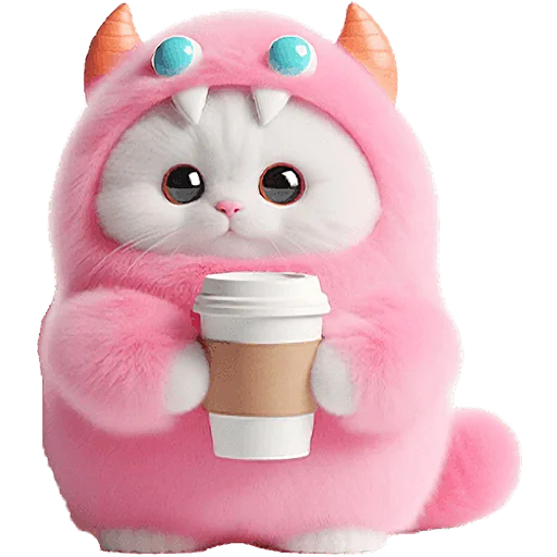 ☕ Стикер «Пушистые монстры» для Telegram