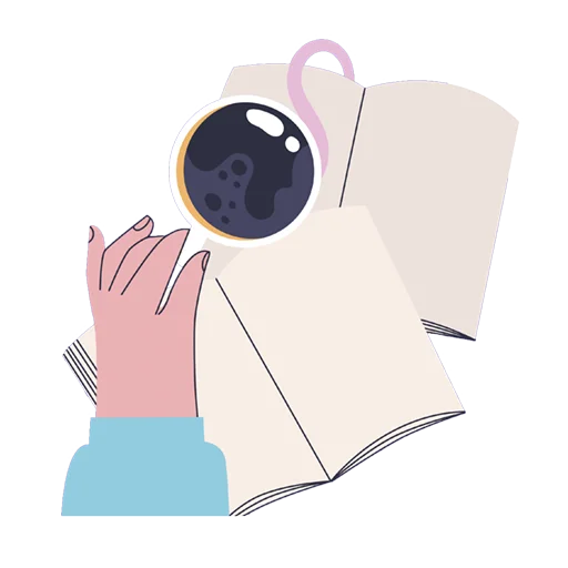 ☕️ Стикер «Короче, книжные стикеры» для Telegram
