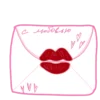 💌 Эмодзи «Красно -розовые буквы, иконки с цветами, книжками» для Telegram