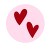 💕 Эмодзи «Красно -розовые буквы, иконки с цветами, книжками» для Telegram