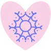 ❄️ Эмодзи «Красно -розовые буквы, иконки с цветами, книжками» для Telegram