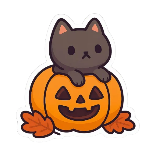 🐱 Стикер «Halloween» для Telegram