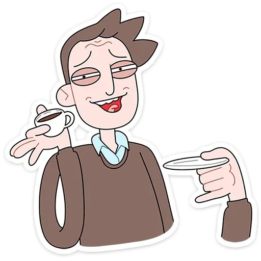 ☕️ Стикер «Бористас без надписей» для Telegram