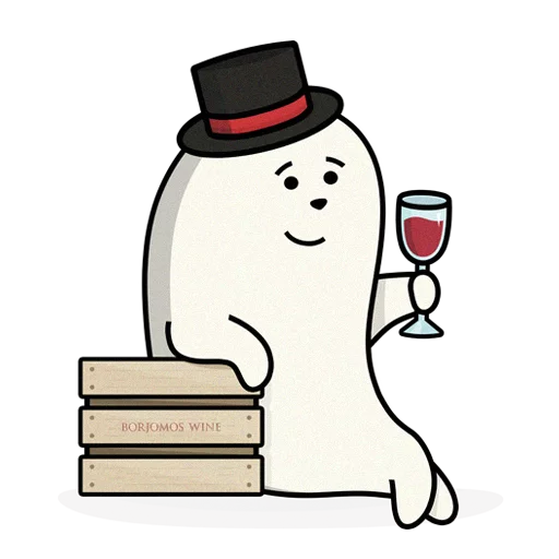 🍷 Стикер «BORJOMI & ESKIMOS» для Telegram