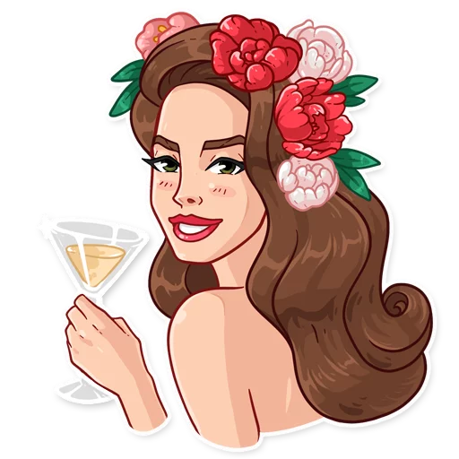 🍸 Стикер «Lana Del Rey» для Telegram
