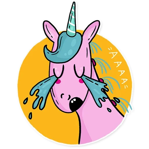 😭 Стикер «Born to be a unicorn» для Telegram