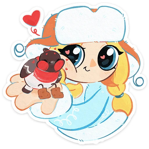 🥰 Стикер «Снегирь Борюшка» для Telegram