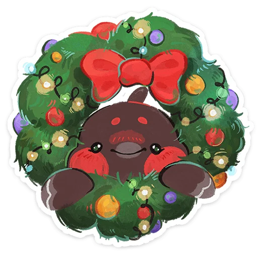 🎄 Стикер «Снегирь Борюшка» для Telegram