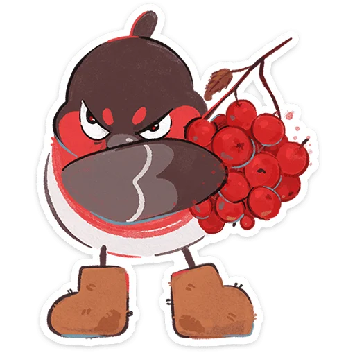 🍇 Стикер «Снегирь Борюшка» для Telegram