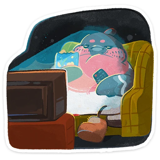 📺 Стикер «Снегирь Борюшка» для Telegram