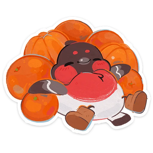 🍊 Стикер «Снегирь Борюшка» для Telegram