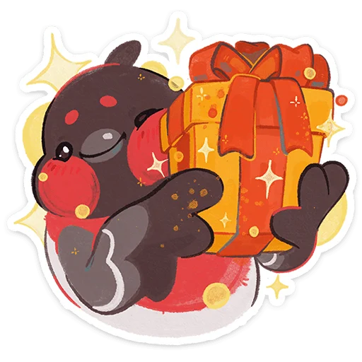 🎁 Стикер «Снегирь Борюшка» для Telegram