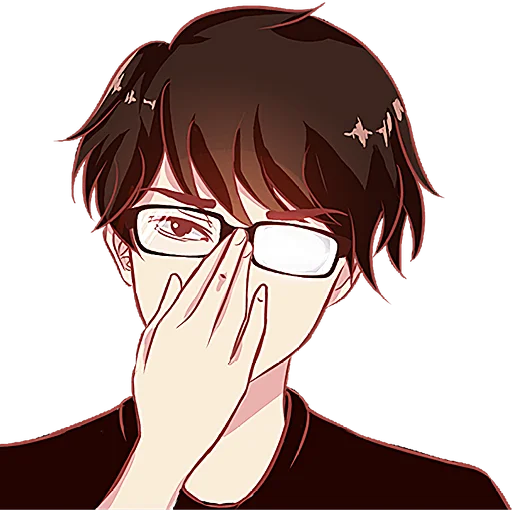 👁 Стикер «Парень в очках» для Telegram
