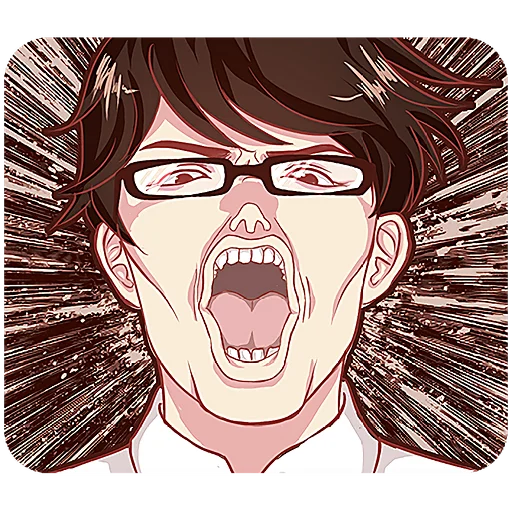 👹 Стикер «Парень в очках» для Telegram