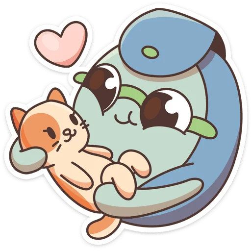 😻 Стикер «Спина к спине» для Telegram