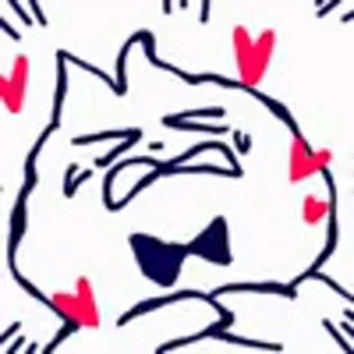 ❤ Эмодзи «bowtie cat» для Telegram
