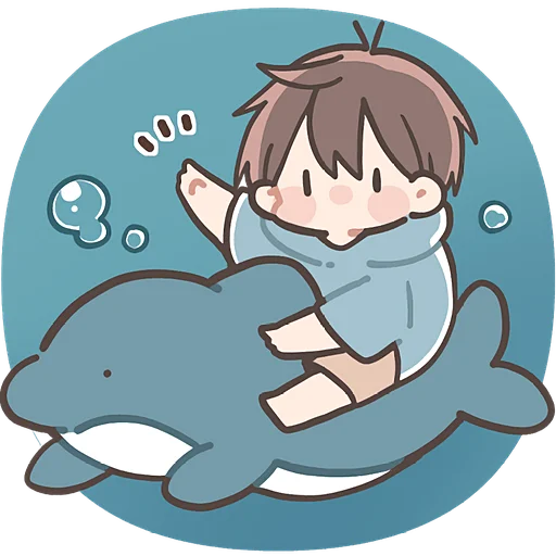 🐬 Стикер «Летний кун» для Telegram