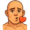 😘 Эмодзи «Лысый» для Telegram