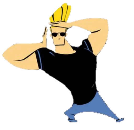😱 Стикер «JOHNNY BRAVO» для Telegram