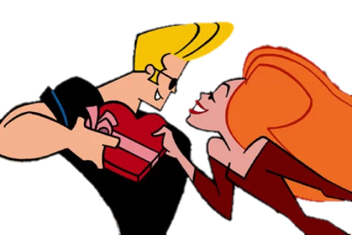 ❤ Стикер «JOHNNY BRAVO» для Telegram