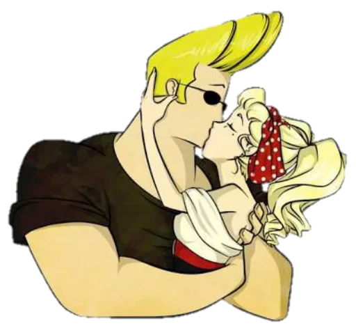 😘 Стикер «JOHNNY BRAVO» для Telegram