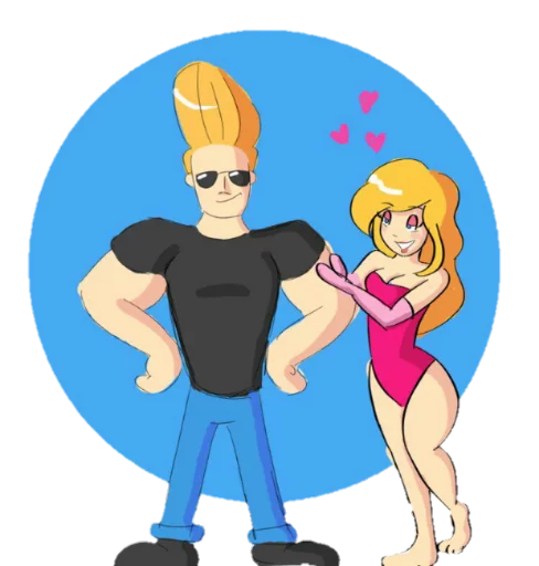 😍 Стикер «JOHNNY BRAVO» для Telegram
