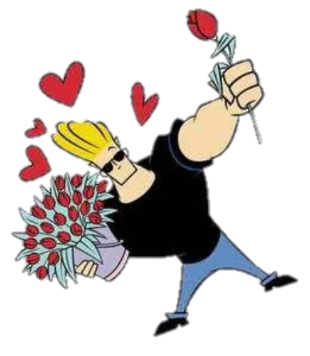 🌹 Стикер «JOHNNY BRAVO» для Telegram