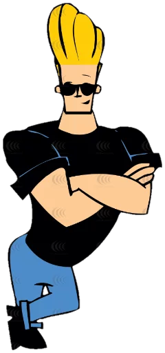 ✌ Стикер «JOHNNY BRAVO» для Telegram