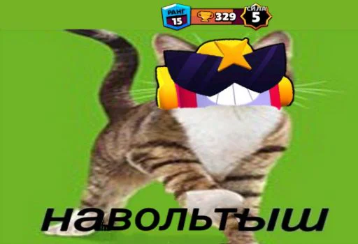 🐈 Стикер «бравл сатрс» для Telegram