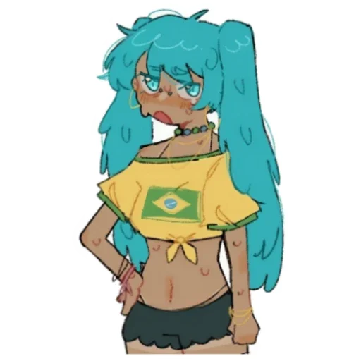 😰 Стикер «Brazilian Miku» для Telegram