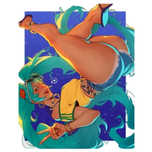 🍑 Стикер «Brazilian Miku» для Telegram